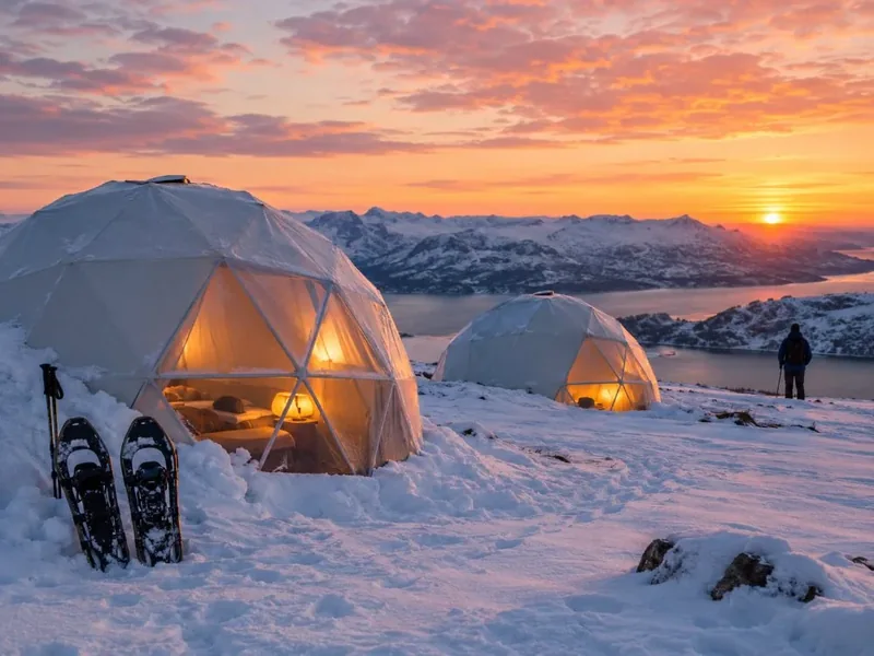 Trolltunga Winter Sunset Overnight